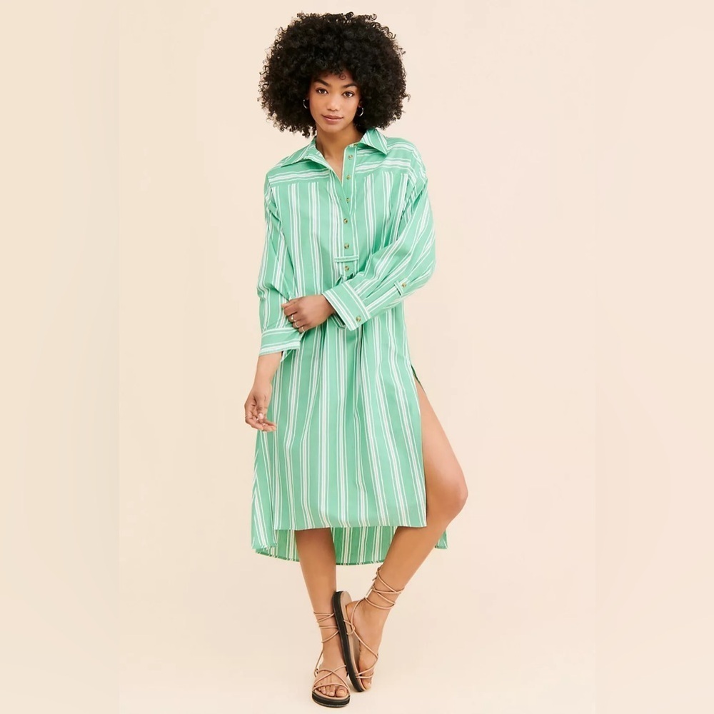 Anthropologie Striped Midi Shirt Dress (Size S/M)